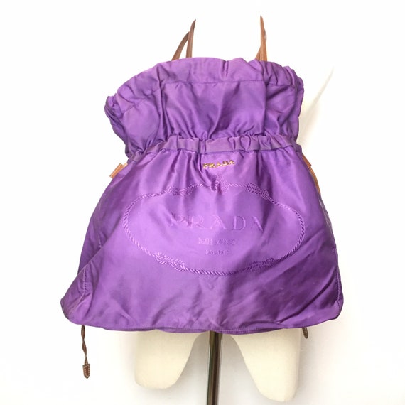Prada Nylon Purple Tote Bag
