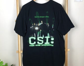 Vintage 00s CSI Crime Scene Investigation Promo Movie T Shirt