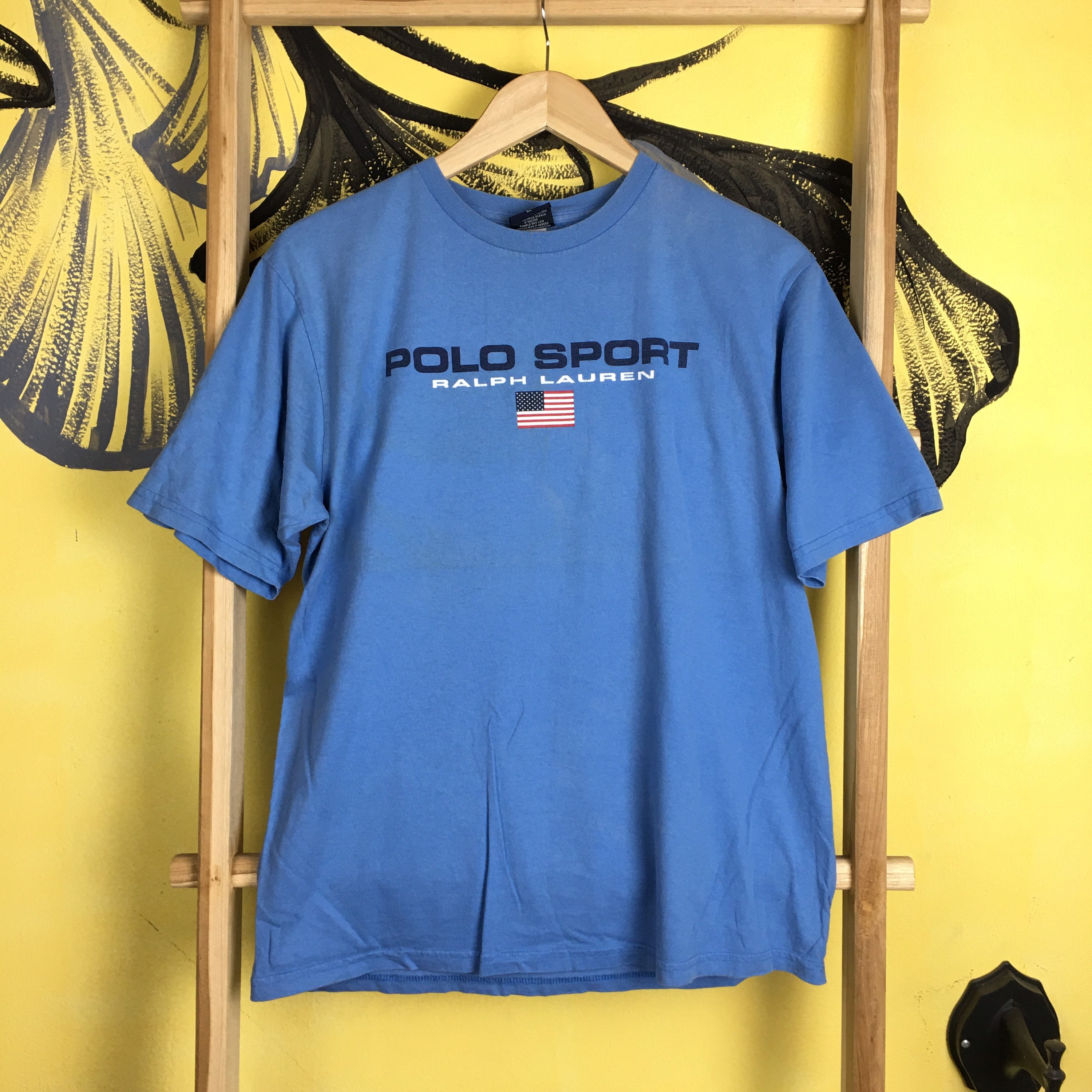 Vintage 90s Polo Sport Ralph Lauren Big Logo Spell Out T Shirt