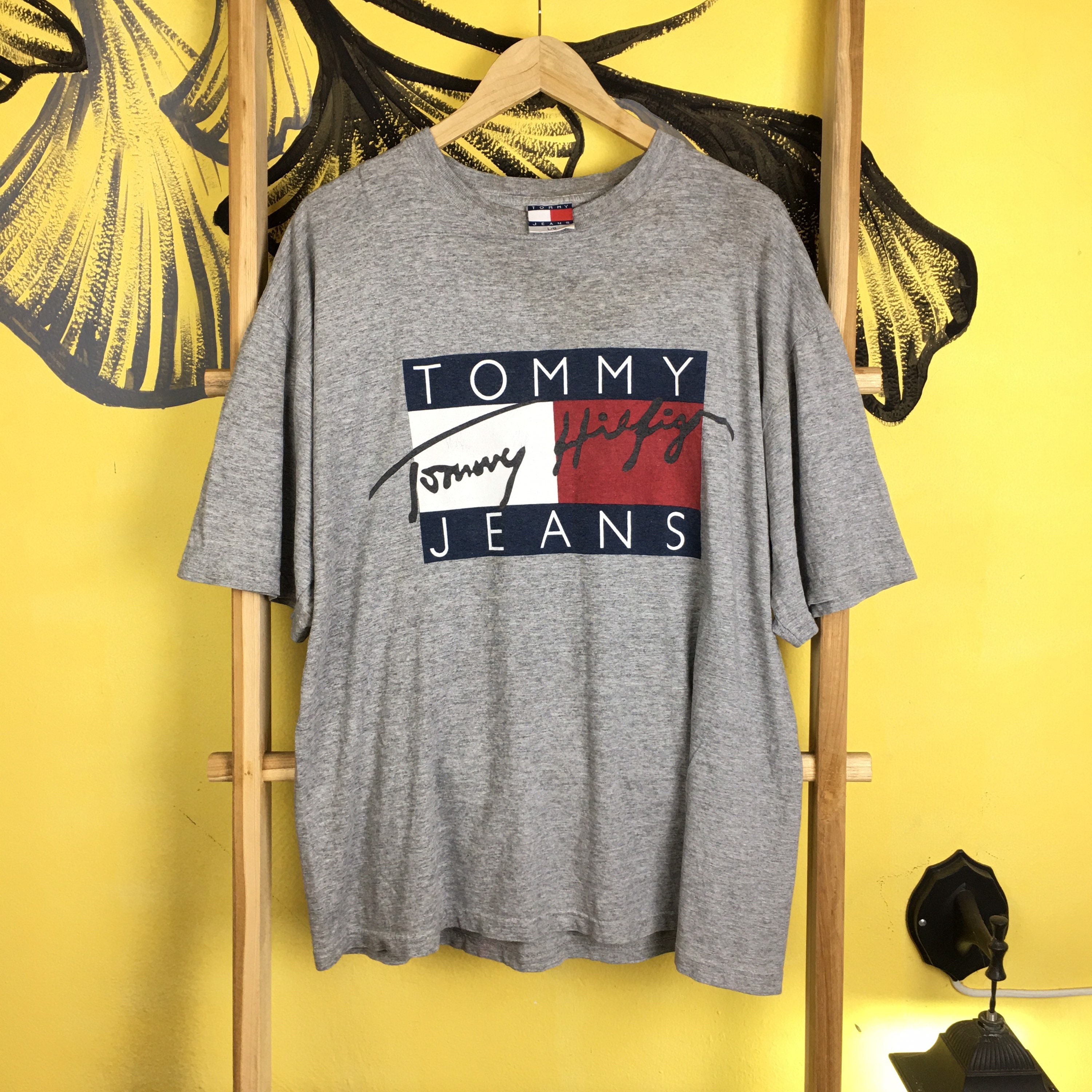 Vintage 90s Tommy Hilfiger Big Logo Flag Iconic T Shirt - Etsy