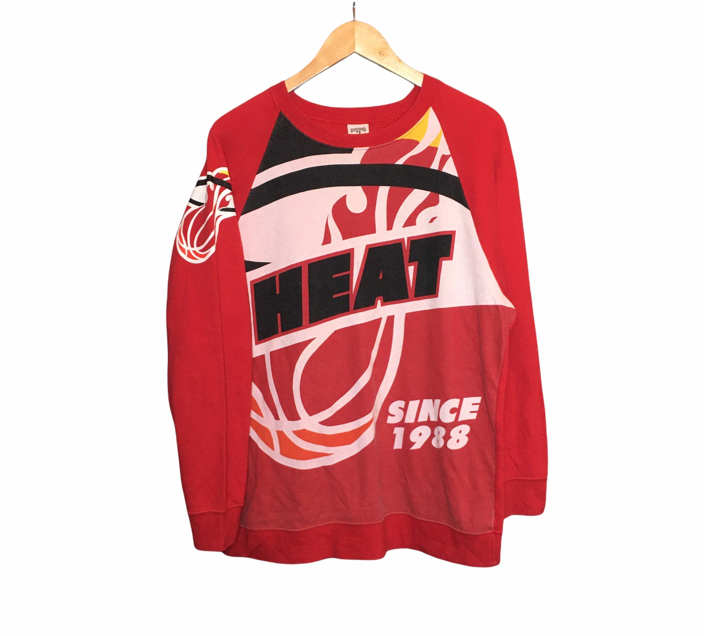 1991 Logo 7 Miami Heat Basketball NBA Sweatshirt– VNTG Shop