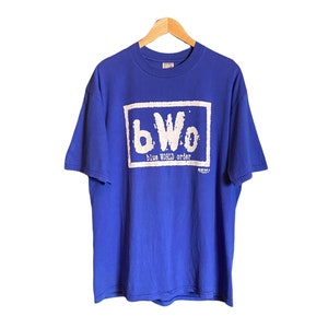 Vintage 90s BWO Blue Wold Order ECW NWO Wrestling T Shirt image 2