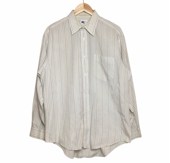 Vintage 90s Issey Miyake IM Product Design Studios Striped Button