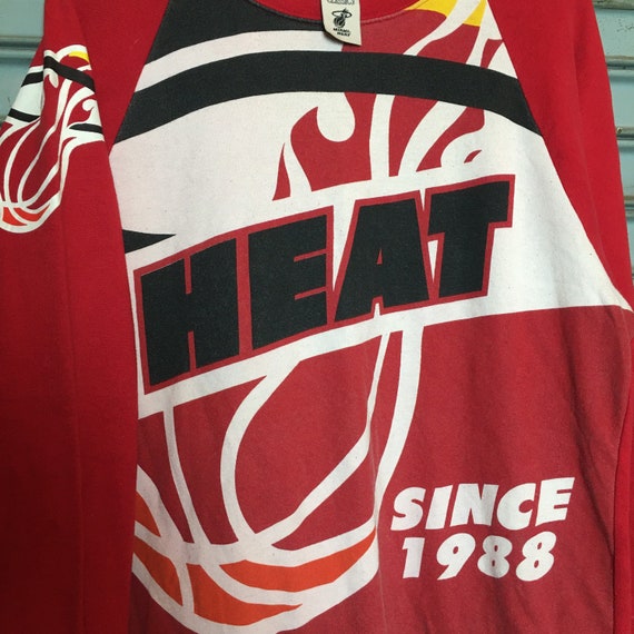 Vintage NBA Basketball Miami Heat Crewneck Sweatshirt - Wiseabe