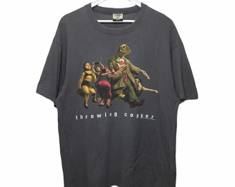 Vintage 90s Live Throwing Copper Tour Band T-Shirt / Graphic Artwork Rocker Tee