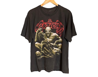 Vintage 90s Mortician Death Metal Band T Shirt Size XL / Morbid Angel Suffocation