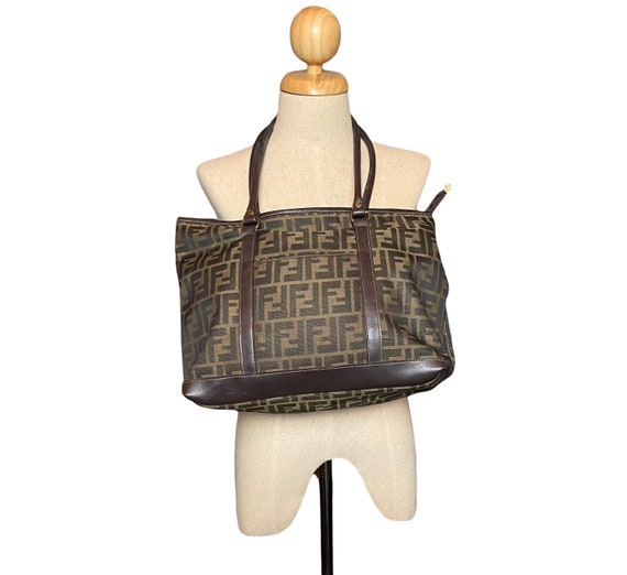 At Auction: Vintage Fendi Monogram Handbag & Tote Bag