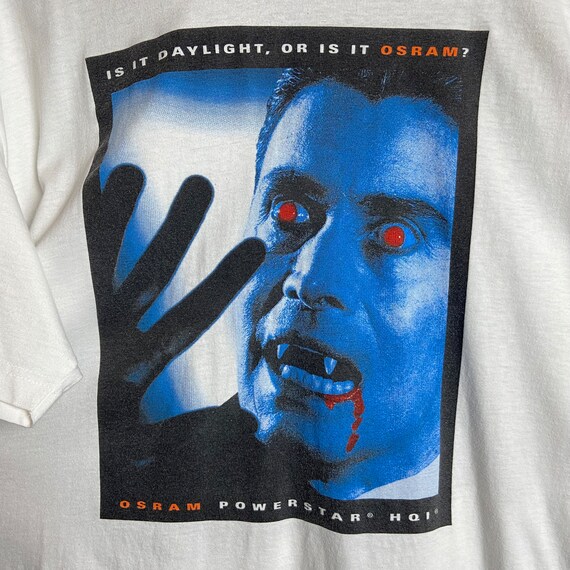 Vintage 90s Dracula OSRAM Light T-Shirt / Vampire… - image 3