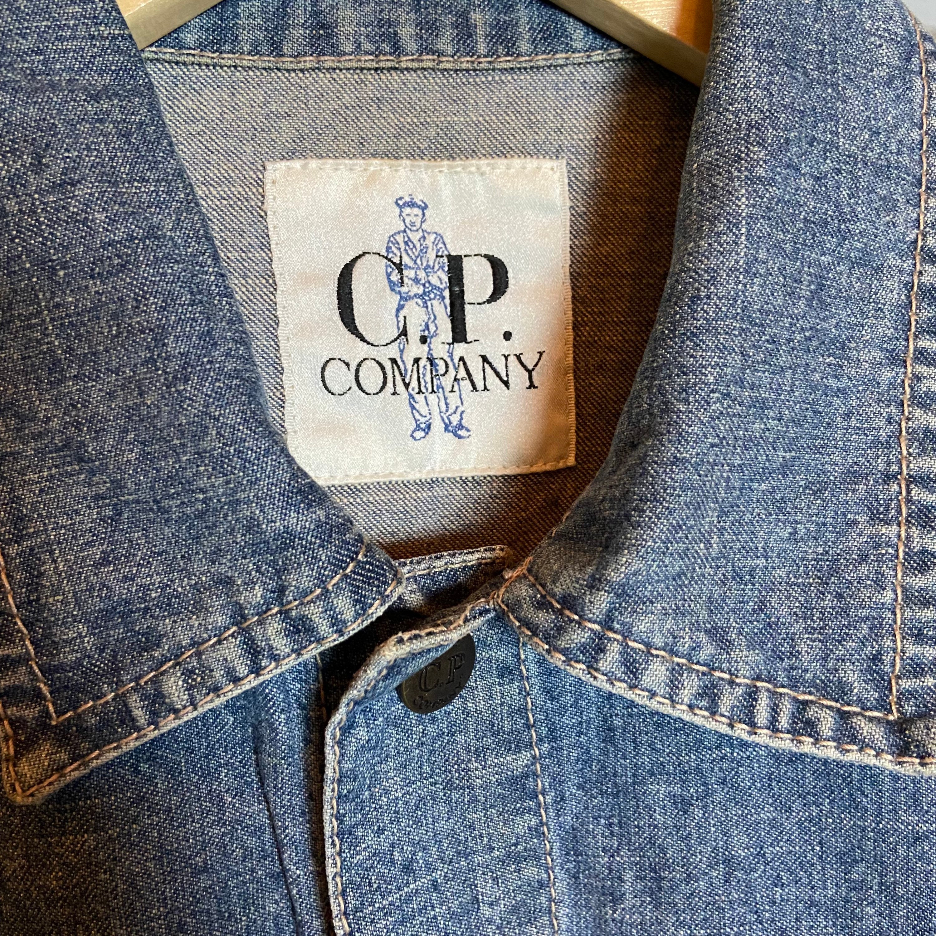 Cp company denim best sale jacket