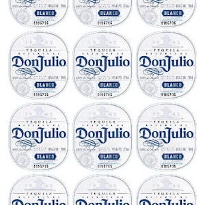 Don Julio Blanco (12)| Pre-Cut Edible Images | Multiple Sizes for: Cake Pops, Oreos, Cupcakes, Apples, Strawberries, RKT, Cookie