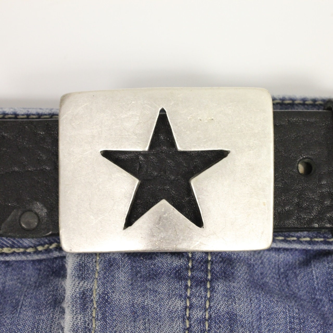 Uforglemmelig Tilskud Tectonic Silver Star Belt Buckle Cowboy Belt Buckle Metal Star Belt - Etsy