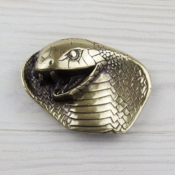snake head belt buckle metal