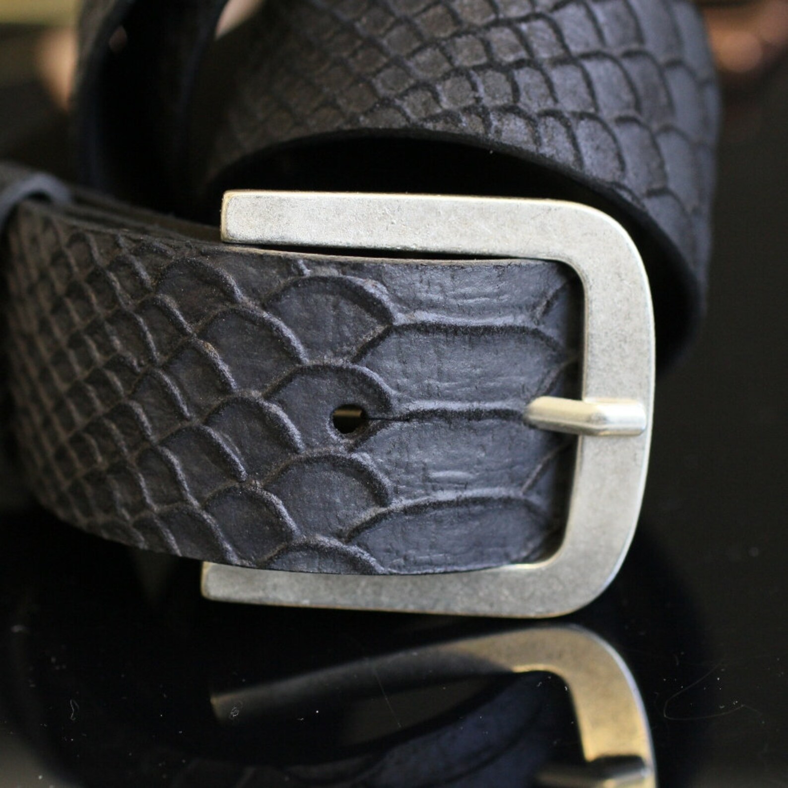 Square belt buckle for men Casual belt buckle pin Boho belt Etsy