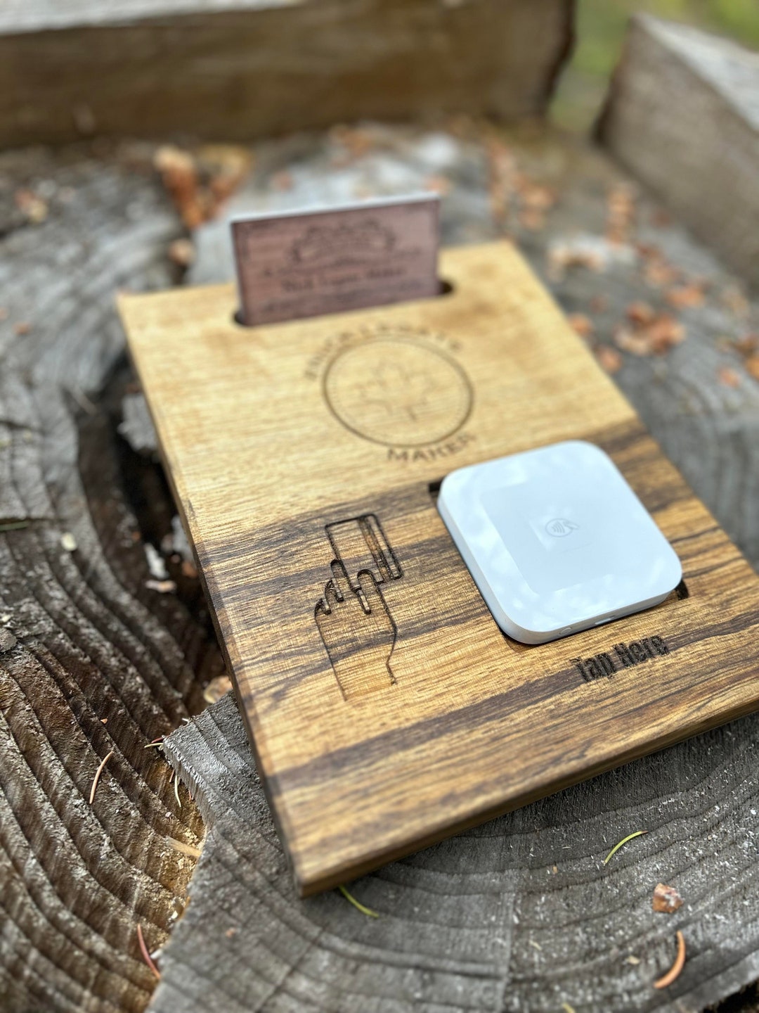 Custom Display Board for Square Reader and Business Cards Etsy