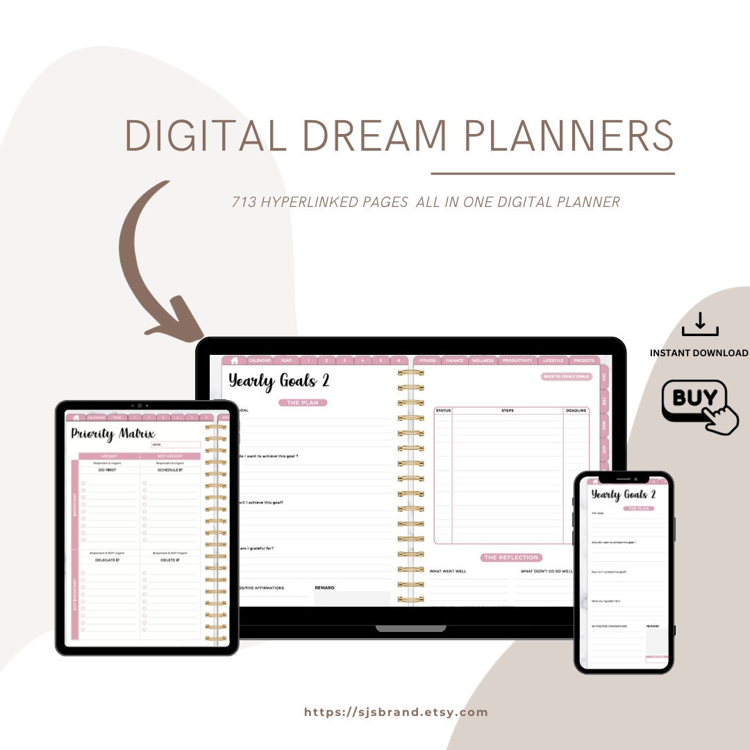 Digital Planner Dated Digital Planner Goodnotes Planner - Etsy