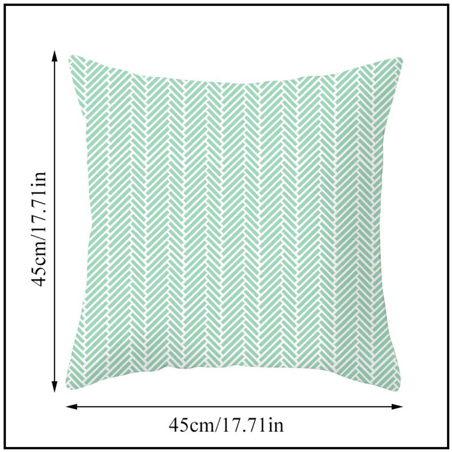 Mint Green Pillow Cover Geometric Pillowcase Print Cushion Etsy