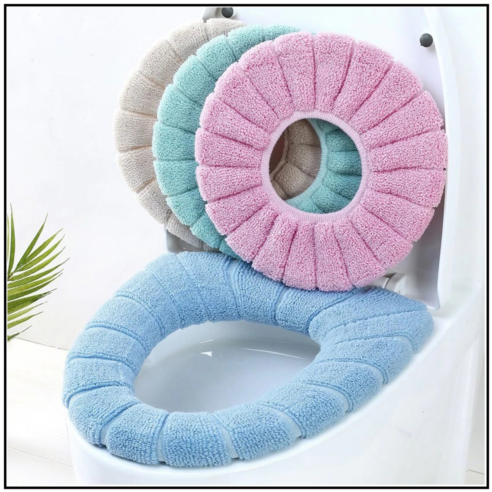 Multicolored Toilet Seat Cover Mat Bathroom Toilet Pad Etsy