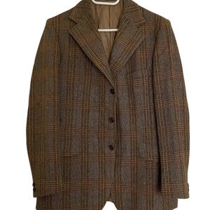 Vintage Magee Wool Blazer: Rust & Blue Plaid, Made in Ireland - Etsy
