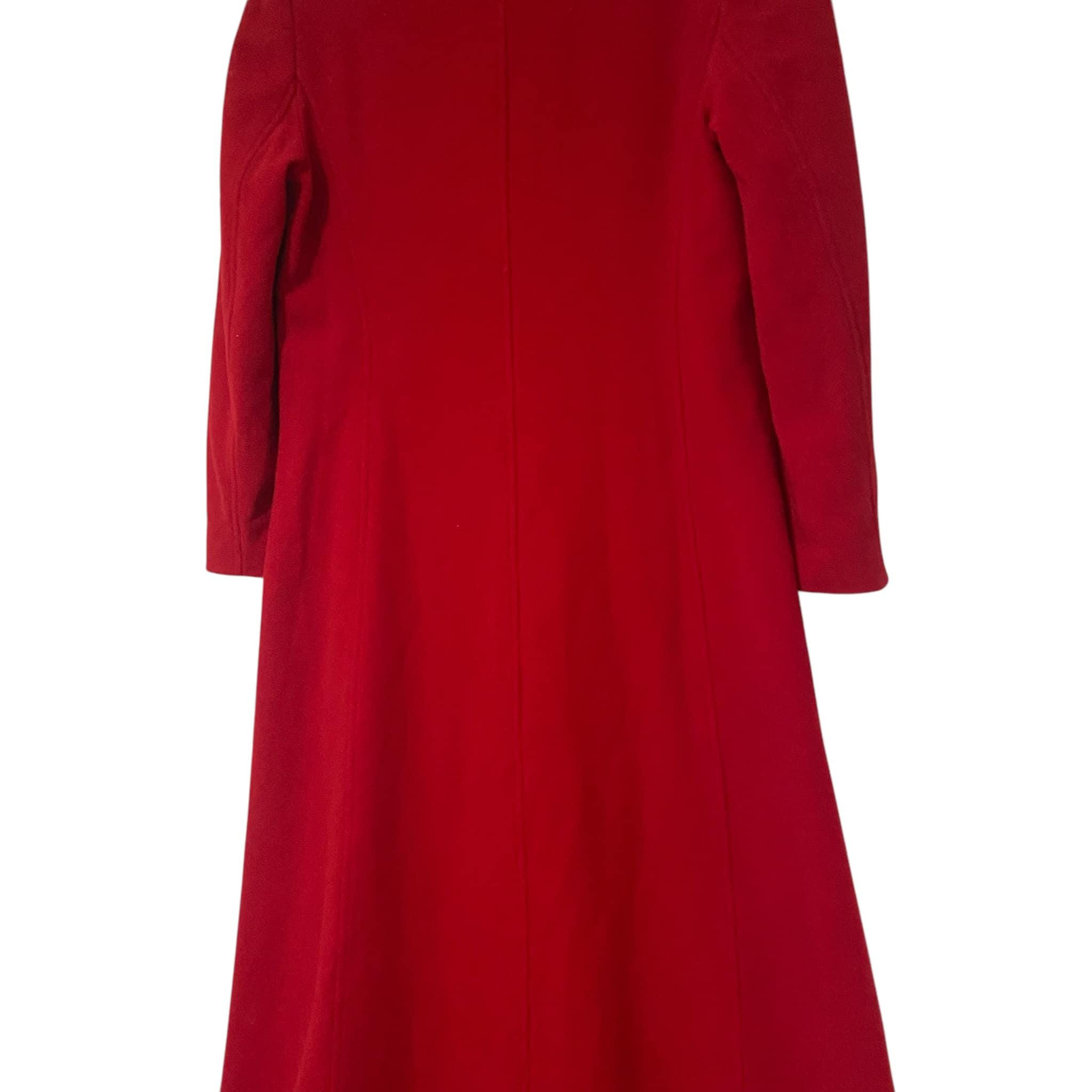 Vintage Red Wool Swing Coat: 80s Fit & Flare, Size L - Etsy