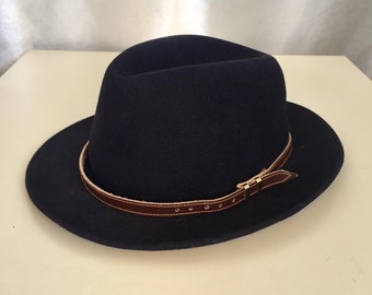 Vintage Animal‎ Print Banded Sonni San Francisco Hat Fedora 100% Wool Black Vintage Animal Print Banded Sonni San Francisco Hat Fedora  main image 3