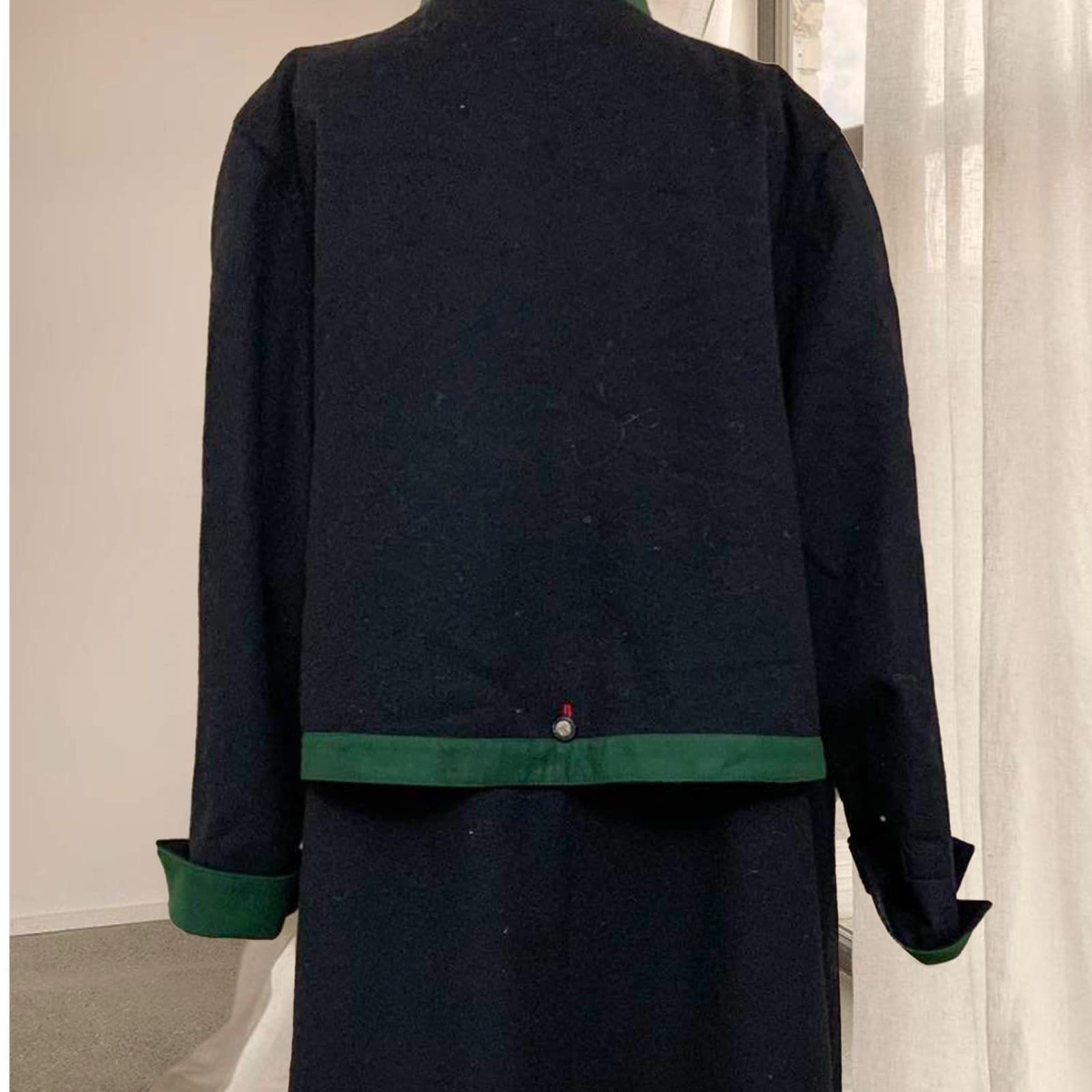 美品 ユーロヴィンテージBAVARIA LODEN wool long coat Vintage Loden Long Coat XXL Alpaca Wool Winter Overcoat, Bavarian