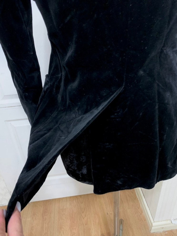 Vintage Black Velvet Blazer Velvet Jacket 90s - Etsy