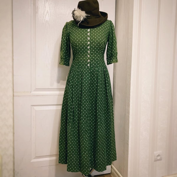 Vintage Traditional german Dirndl dress Handmade Austrian dress