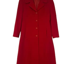 Vintage Cashmere Wool Blend Overcoat: Suisse 80s Double-breasted