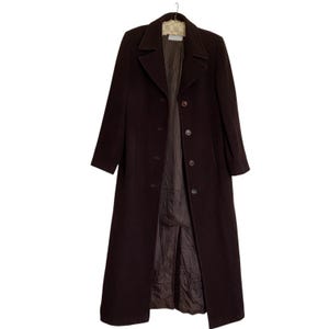 Vintage Dark Chocolate Brown Wool Coat - Max Mara Group Italian Tailoring