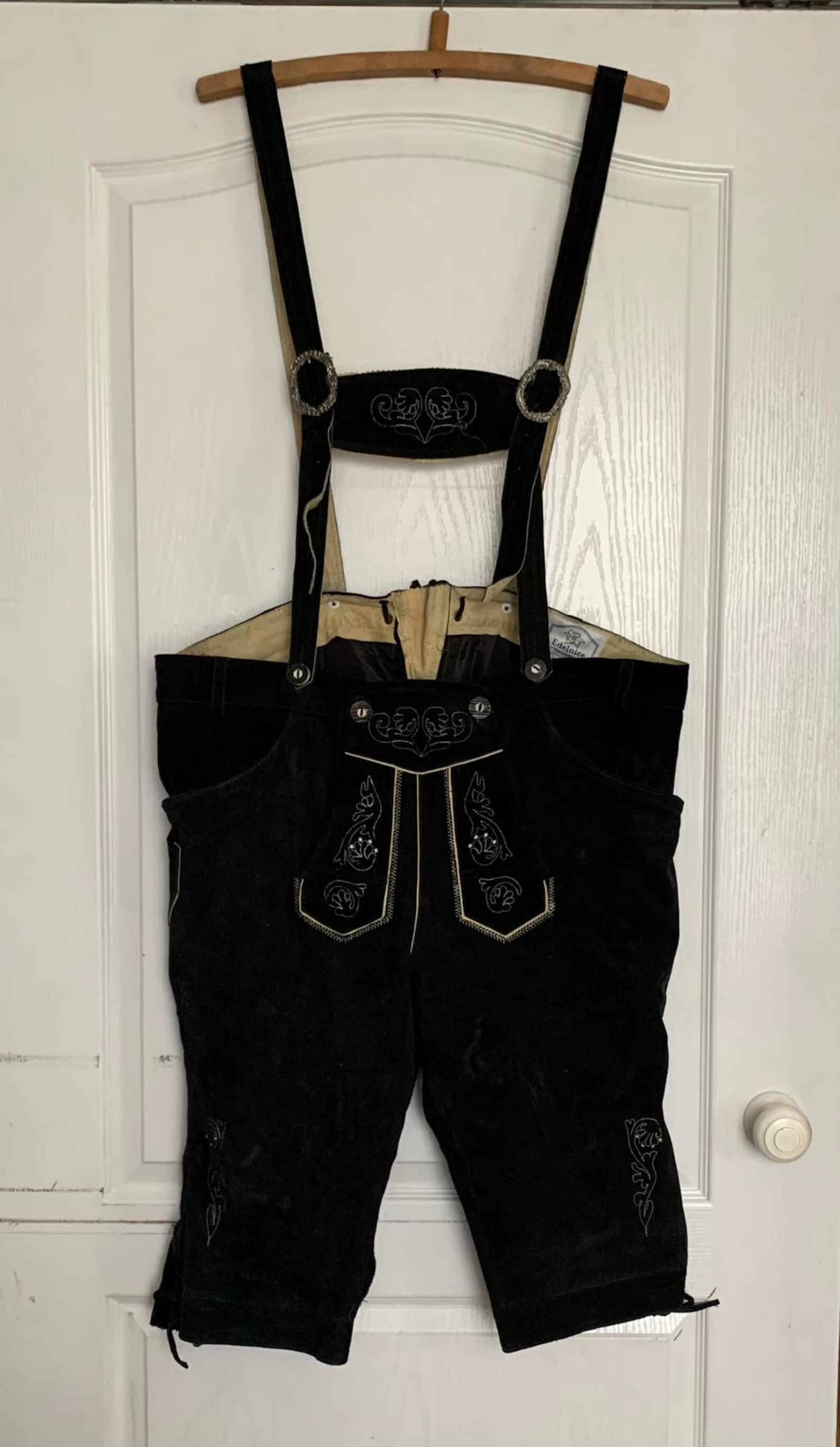 Lederhosen Men Vintage Gray