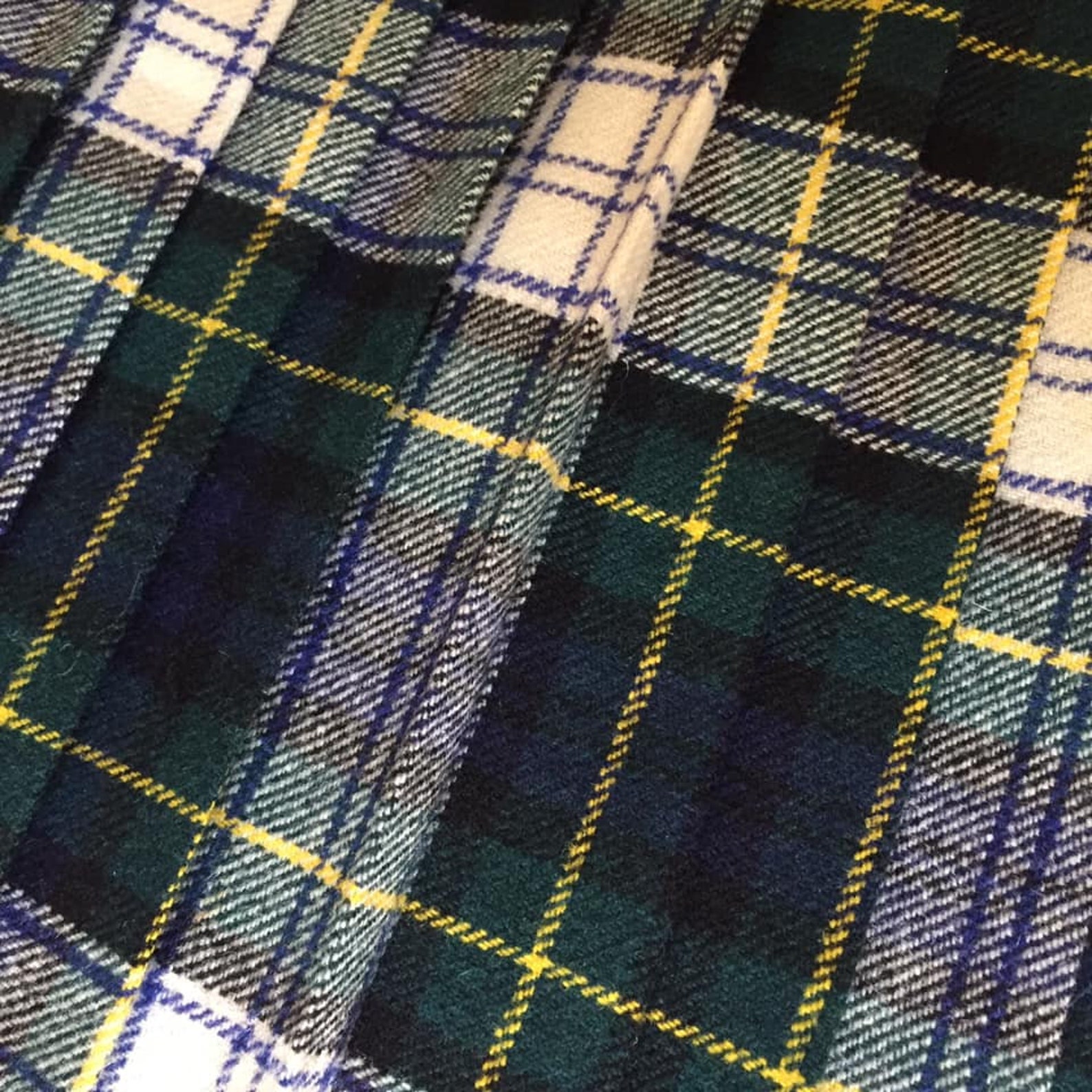 Vintage Tartan Kilt Plaid pleated kilt Real Wool Scottish | Etsy