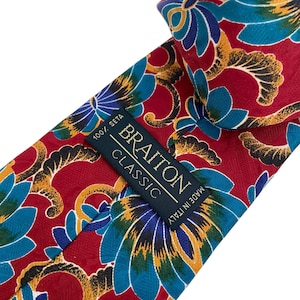 Vintage Silk Necktie: Handmade Retro Tie - Made in Italy