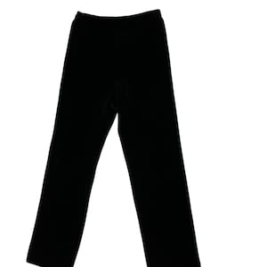 Vintage Black velvet pants Women Cigarette pants Cotton velveteen boho trousers 70s pants