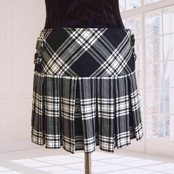 Falda escolar a cuadros vintage Faldas cortas plisadas - Etsy México