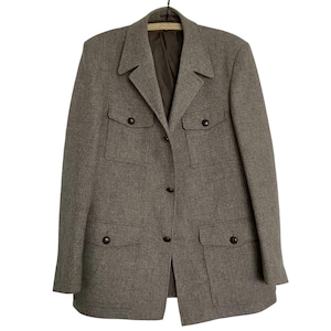 Chaqueta safari de lana vintage: St Michael, blazer utilitario fabricado en el Reino Unido