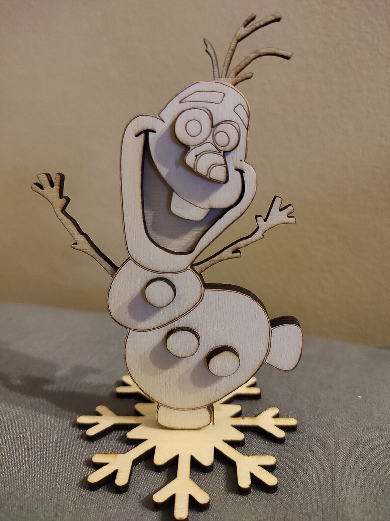Download Olaf model snowman frozen SVG laser cut file 3mm playwood ...