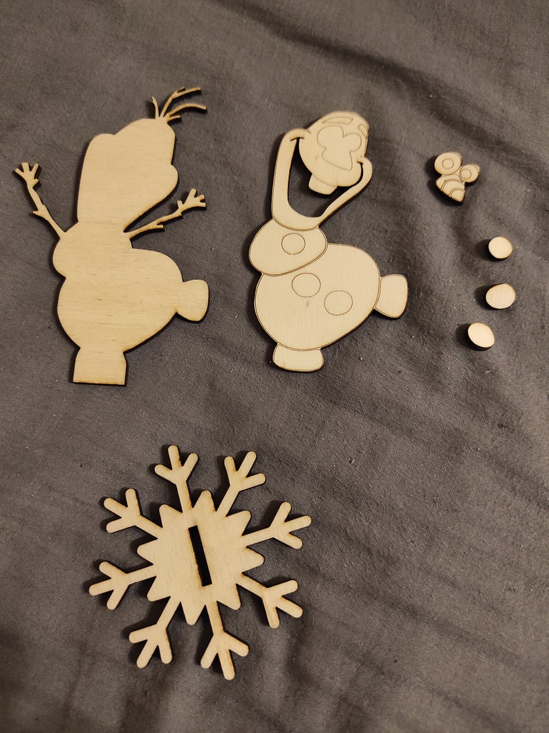 Download Olaf model snowman frozen SVG laser cut file 3mm playwood ...