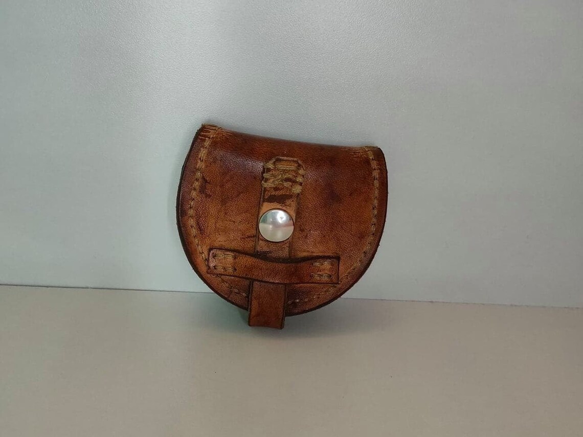 Pure leather handmade coin holder Etsy