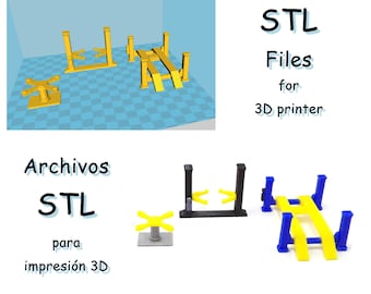 STL files for 3D printer – 1:64 scale vehicle lifts for car mechanic workshop diorama. Miniatures.