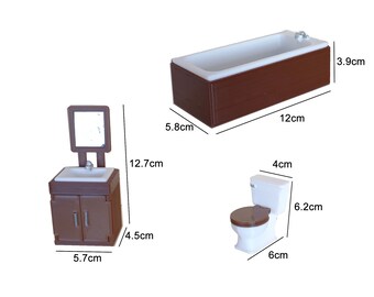 WC In Miniatura 1:12 In Legno Intagliato A Mano – Arredo Bagno Per Casa Delle Bambole