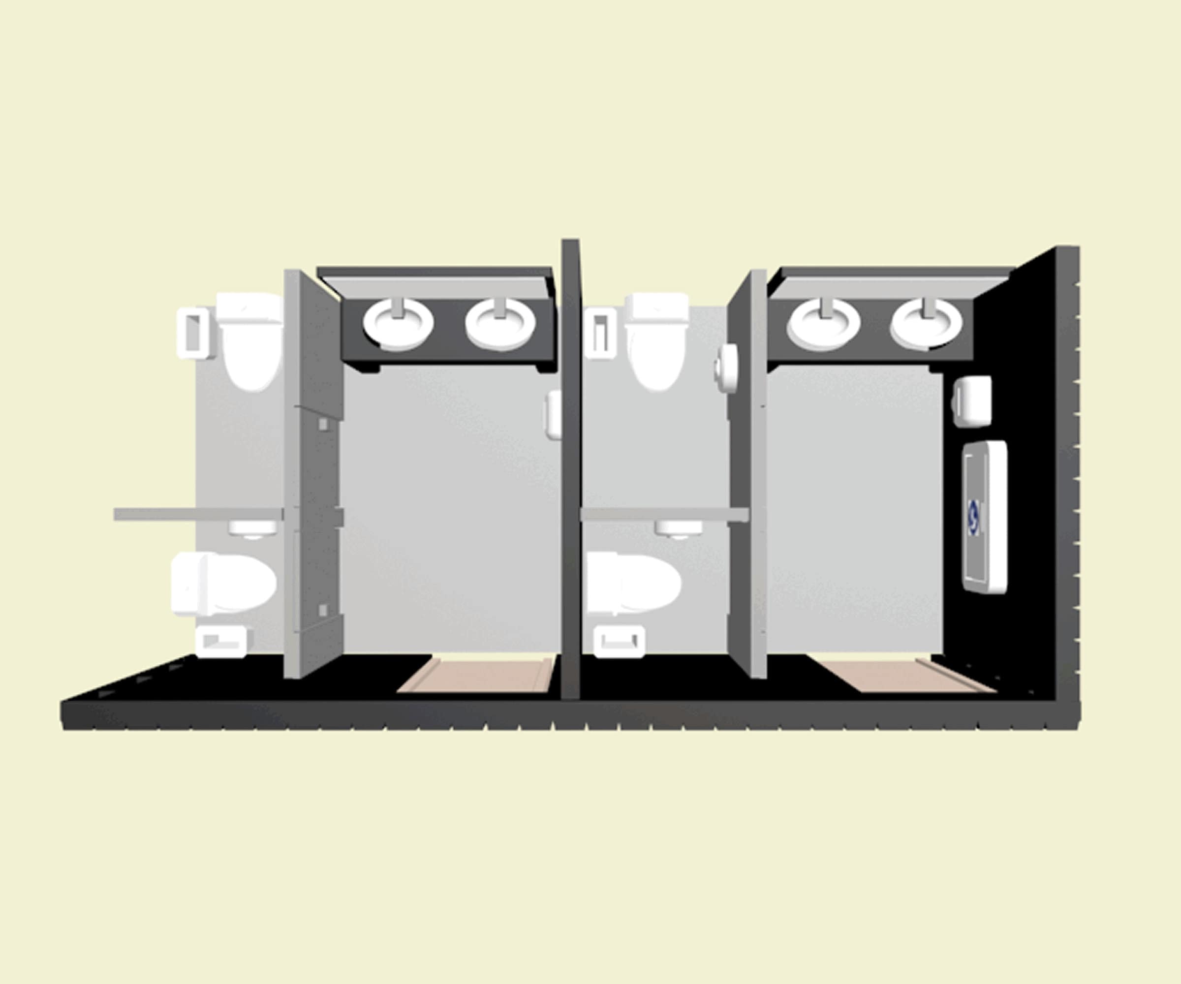 Restroom Scale Model Kit Restroom - 1:50 Scale Bathroom – STL Models for 3D Printing –digital ...