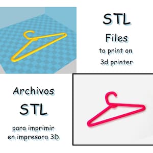 STL files for 3D printer - Clothes hanger for dolls