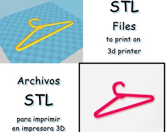 File STL per la stampa su stampante 3D - ganci e grucce per bambole
