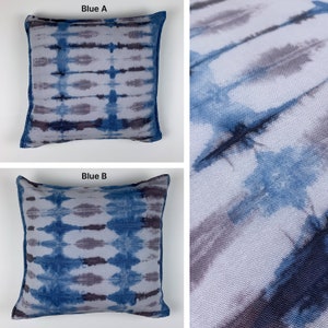 Hand Dyed Cotton Pillow Cover Ice Dye 20 inch Square Bedding Sofa Home Accent Gift Tie Dye Boho Sham Mother's Day Gift image 4