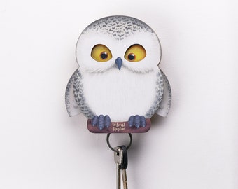 Key Holder For Wall, Key Hanger, Key Rack, Key Organizer, Key Bowl, Key Hook, Entryway Organizer – "Sonia" Owl by Forest Kingdom