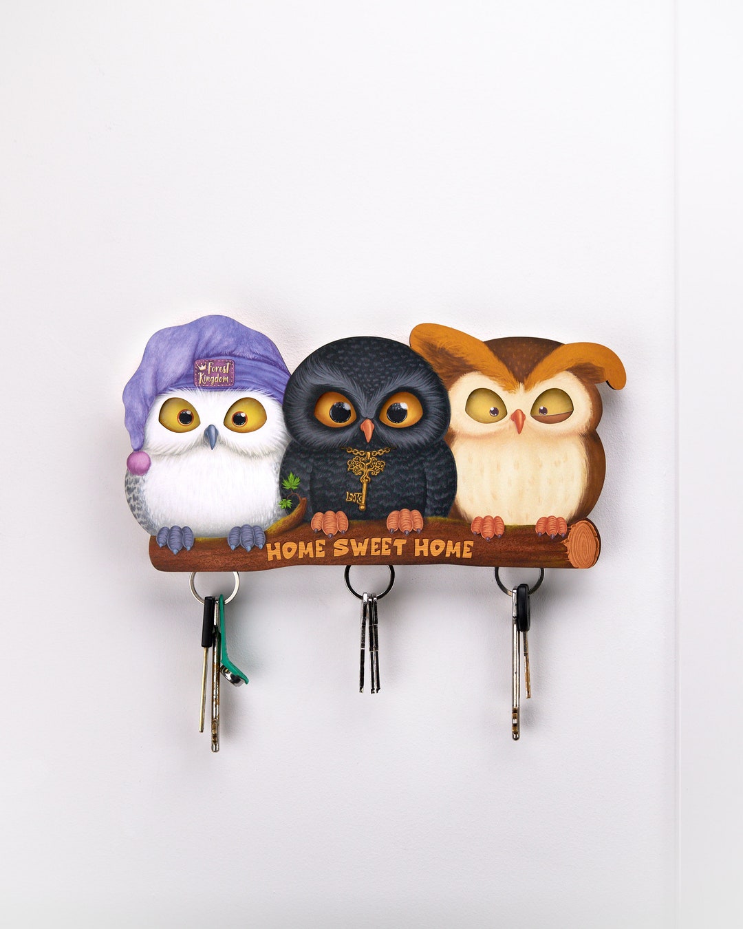 Unique Owls Key Holder for Wall Etsy