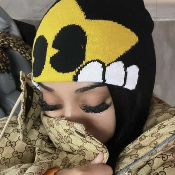 Y2k Beanie Black Etsy