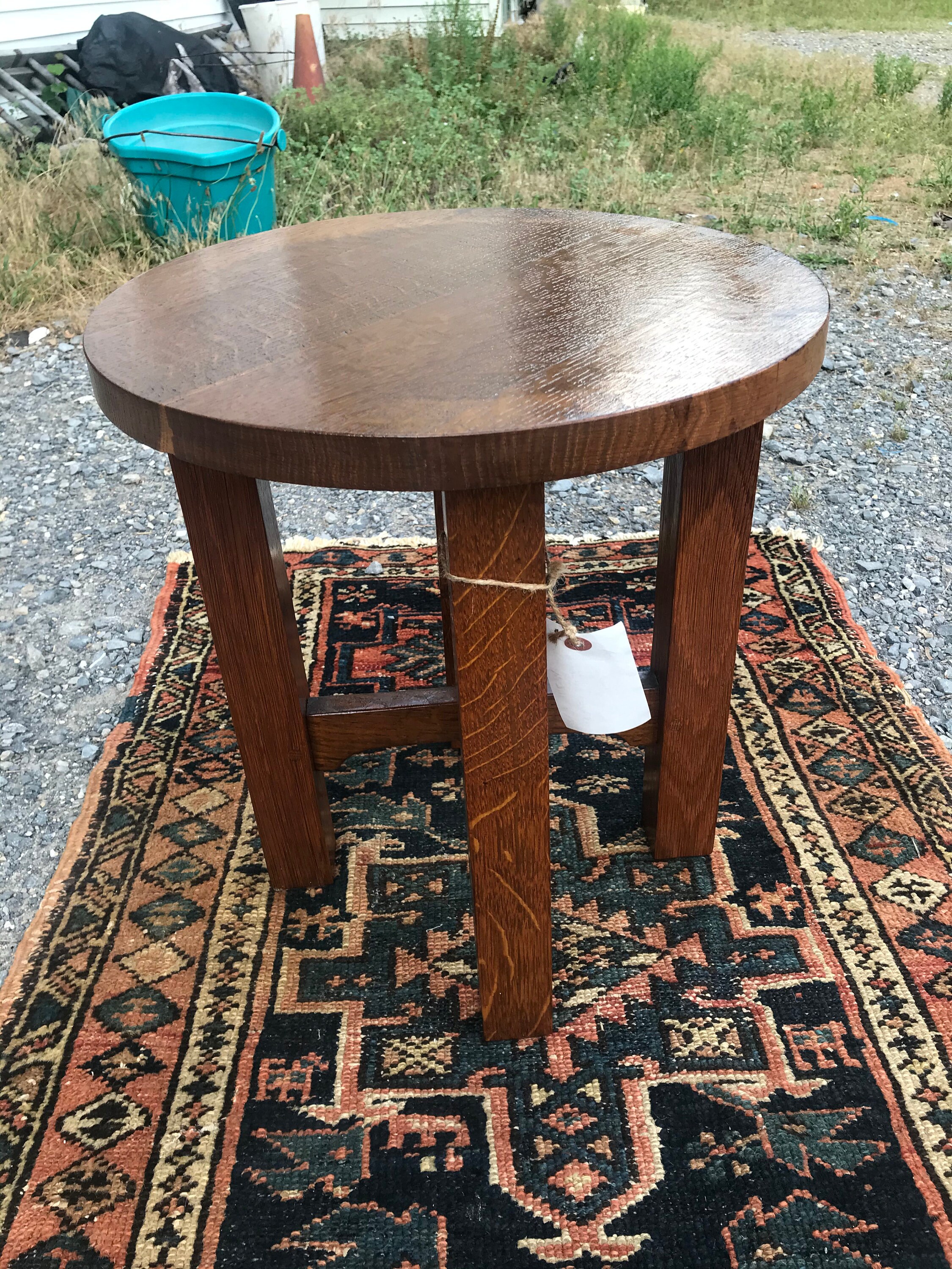 Antique Gustav Stickley small taboret Table. W7111 Etsy
