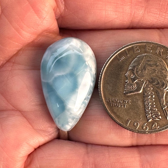 Natural Larimar Cabochon: Jewelry Setting Stone
