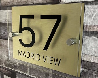 Modern Door Number, Address Numbers Plaque, Door Numbers Plaque, Contemporary House Sign, Perspex house sign, Number ring, Housenumber